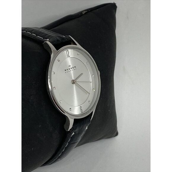 Skagen Anita Lille SKW2149 Women\'s Black Leather Analog Dial Watch Quartz JK640 main image 6